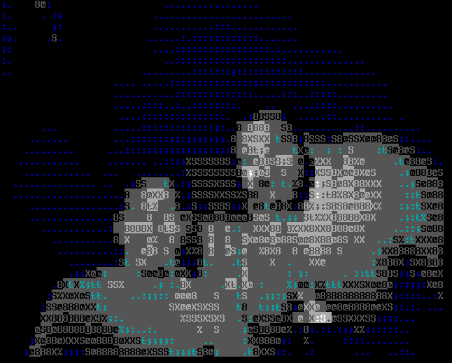 Me and my pal in ASCII